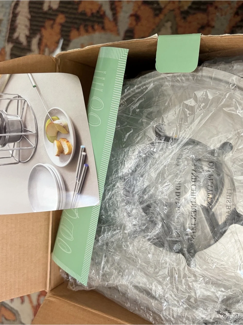 Martha Stewart Stainless Steel Fondue Set - Cream